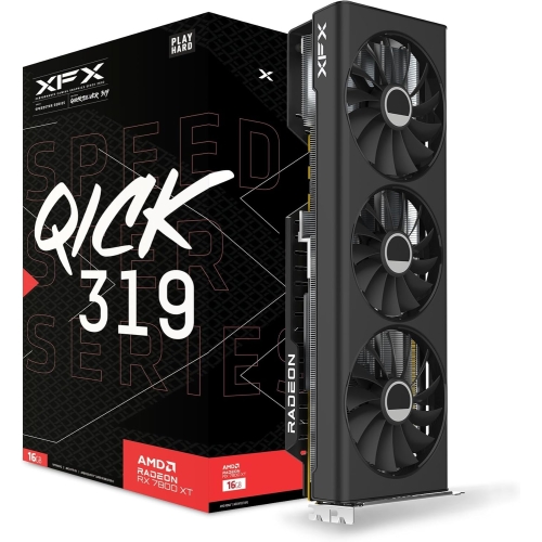 Placa video XFX AMD Radeon RX 7800 XT Speedster QICK 319 Core Edition 16 GB, GDDR6, 256 bit