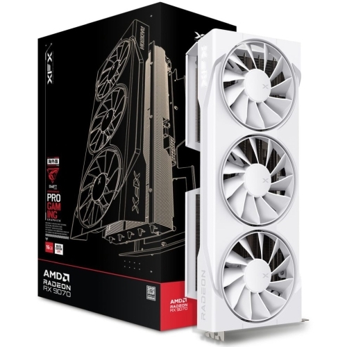 Placa video XFX AMD Radeon RX 9070 Swift Triple Fan OC White 16 GB, GDDR6, 256 bit