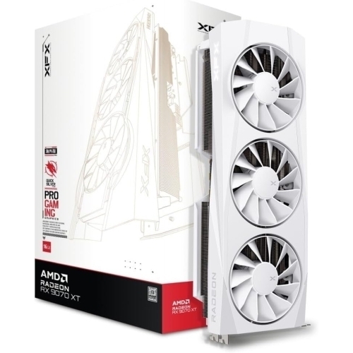 Placa video XFX AMD Radeon RX 9070 XT Quicksilver White 16GB, GDDR6, 256 bit