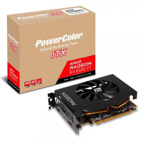 Placa video PowerColor AMD Radeon RX 6500 XT ITX 4GB, GDDR6, 64bit