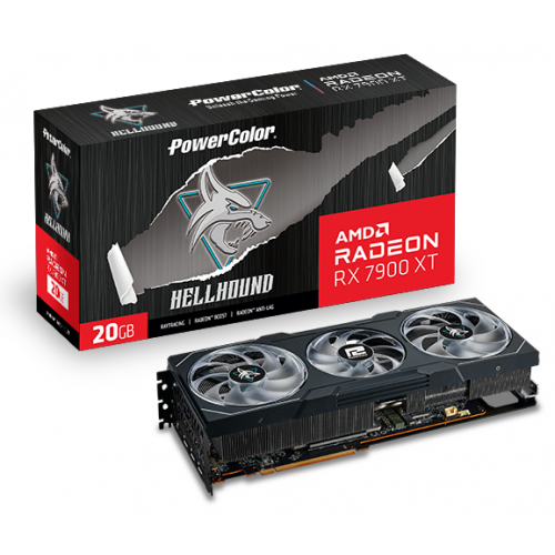 Placa video PowerColor AMD Radeon RX 7900 XT Hellhound 20GB, GDDR6, 320bit