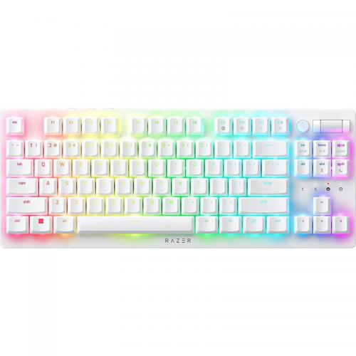 Tastatura Razer DeathStalker V2 Pro TLK, US Layout, Bluetooth/USB, White