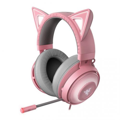 Casti cu microfon Razer Kraken Kitty, USB-A, Pink