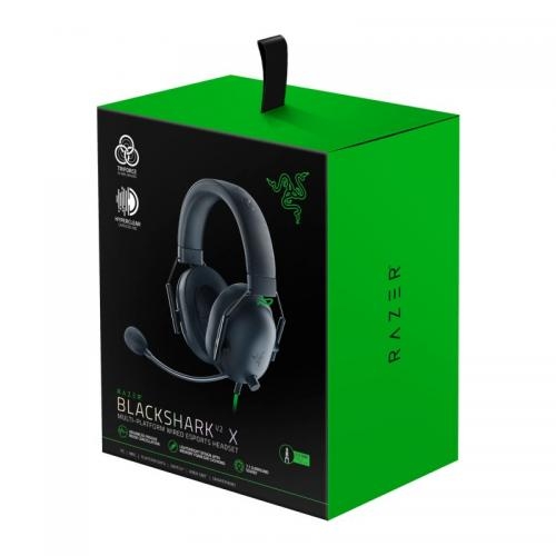 Casti cu microfon Razer Blackshark V2 X, 3.5mm jack, Black-Green