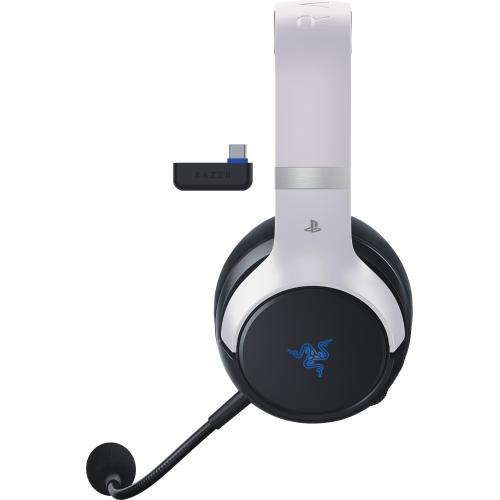 Casti cu microfon Razer Kaira Pro HyperSpeed - Playstation Licensed, Bluetooth/USB-C, Black-White