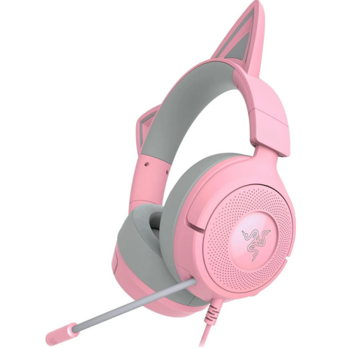 Casti cu microfon Razer Kraken Kitty V3 X Quartz, 3.5 mm jack, Pink