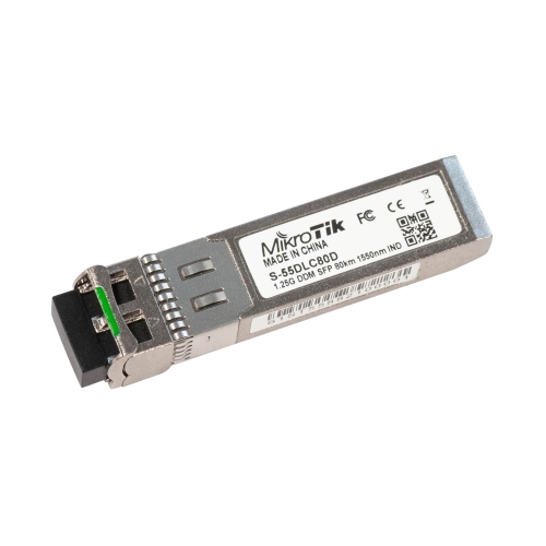 Transceiver MikroTik SFP 1.25 GB S-55DLC80D, 1550 nm, 80 km, Single-mode, 2 x LC UPC