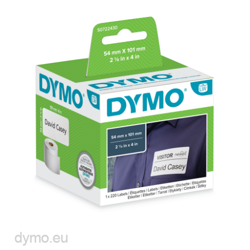 Rola Etichete Adezive Dymo S0722430 54mm/101mm Black on White
