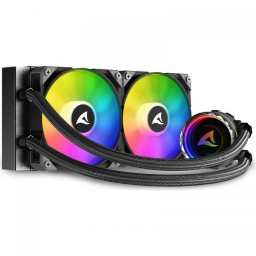 Cooler procesor Sharkoon S80 RGB AIO, 2x 120mm