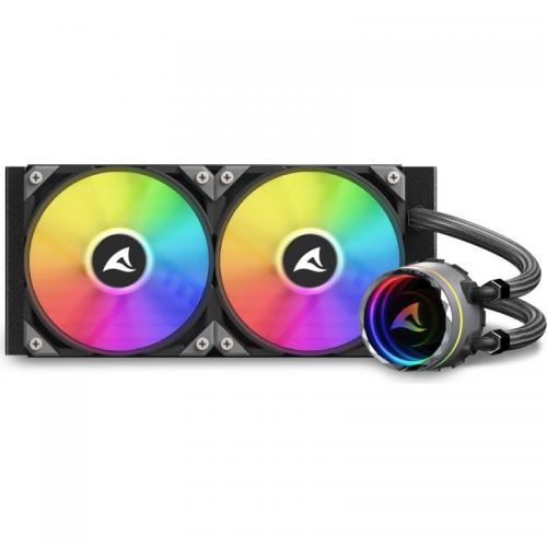 Cooler procesor Sharkoon S80 RGB AIO, 2x 120mm