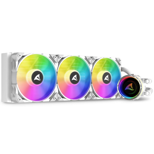 Cooler procesor Sharkoon S90, ARGB LED, 3 x 120 mm, White