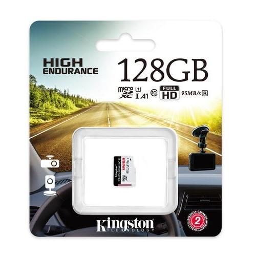 Memory Card microSDXC Kingston High Endurance 128GB, Class 10, UHS-I U1, A1