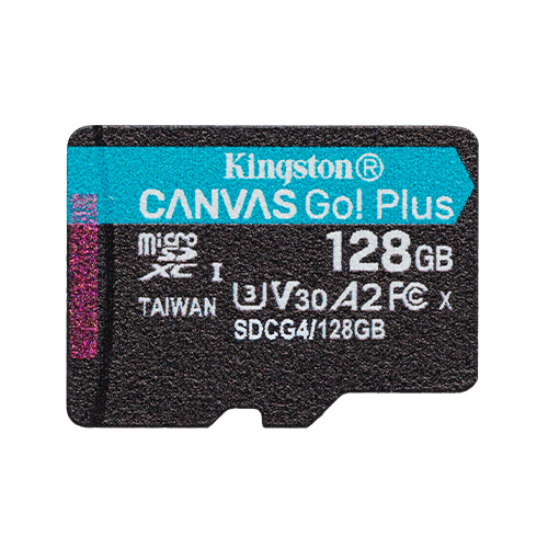 Memory Card microSDXC Kingston Canvas Go Plus SDCG4 128GB, Class 10, UHS-I U3, V30, A2