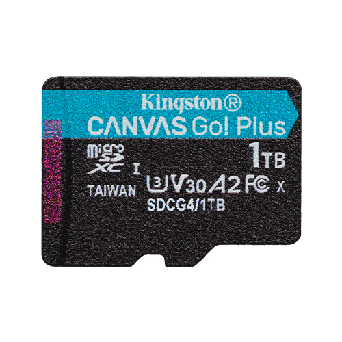 Memory Card microSDXC Kingston Canvas Go Plus SDCG4 1TB, Class 10, UHS-I U3, V30, A2