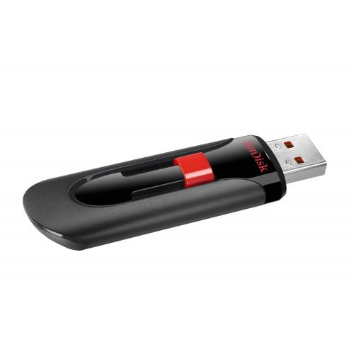 Stick Memorie SanDisk by WD Cruzer GLIDE, 128GB, USB 2.0, Black/Red