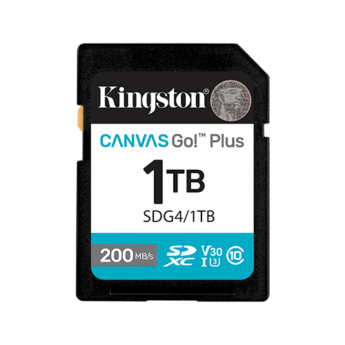 Memory Card SDXC Kingston Canvas Go Plus SDG4 1TB, Class 10, UHS-I U3, V30, A2