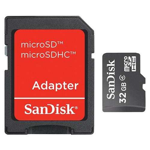 Card de Memorie MicroSD SanDisk 32GB, Adaptor SD, Class 4