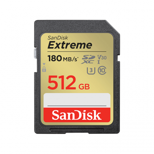 Memory Card SDXC SanDisk by WD Extreme 512GB, Class 10, UHS-I U3, V30