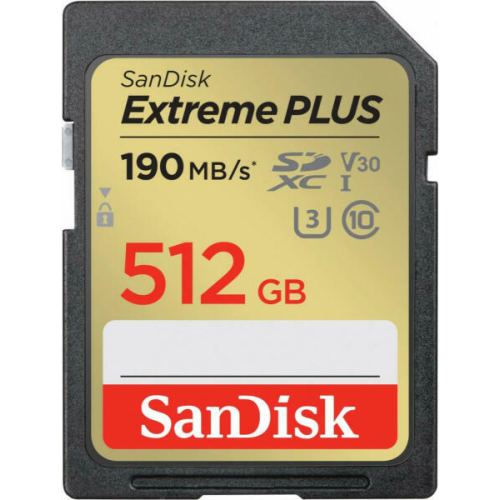Memory Card microSDXC SanDisk by WD Extreme PLUS 512GB, Class 10, UHS-I U3, V30