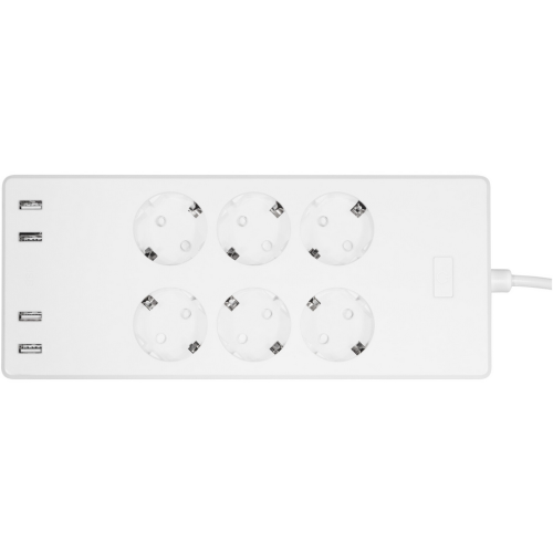 Prelungitor Smart Logilink SH0105, 6 x Schuko, 4 x USB-A, 20 W, 1.8 m, White