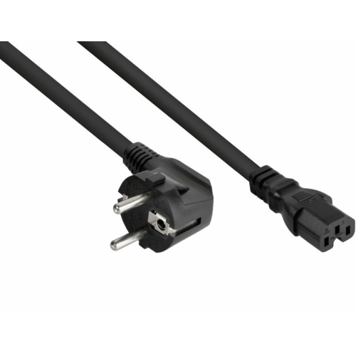 Cablu de alimentare Cable Master SK0150-S050, CEE 7/7 male - IEC C15 female, 5 m, Black