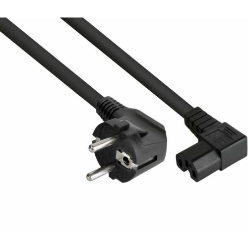 Cablu de alimentare Cable Master SK0151-S005, CEE 7/7 male - IEC C15 female, 0.5 m, Black
