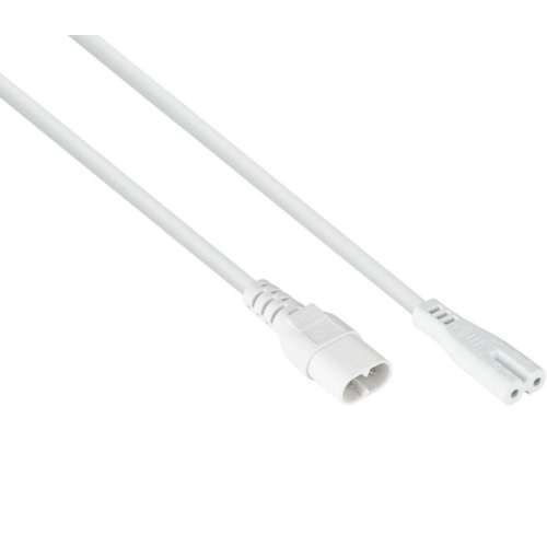 Cablu de alimentare Cable Master SK0870-W005, IEC C8 male - IEC C7 female, 0.5 m, White