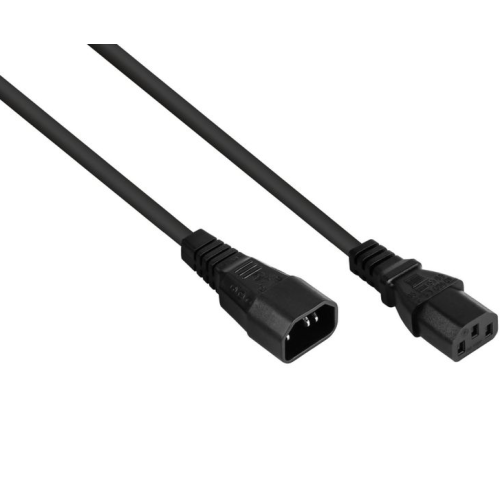 Cablu de alimentare Cable Master SK1430-S010, IEC C14 male - IEC C13 female, 1 m, Black
