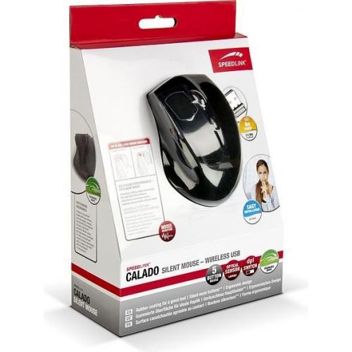 Mouse Optic SpeedLink Calado, USB Wireless, Black