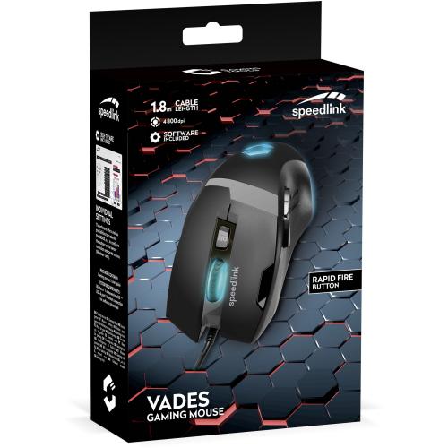 Mouse Optic SpeedLink Vades, USB, Black
