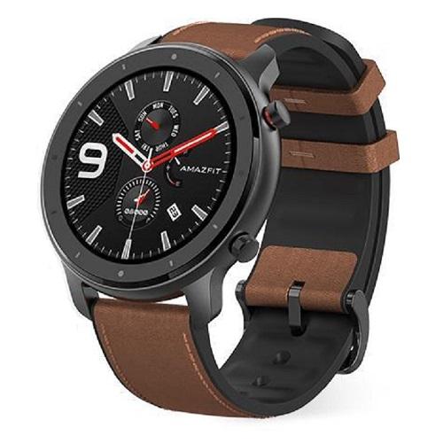 Smartwatch Huami Amazfit GTR, 1.39inch, curea piele, Black-Brown