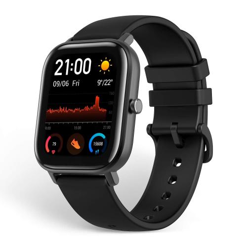 Smartwatch Huami AmazFit GTS, 1.65 inch, curea silicon, Obsidian Black