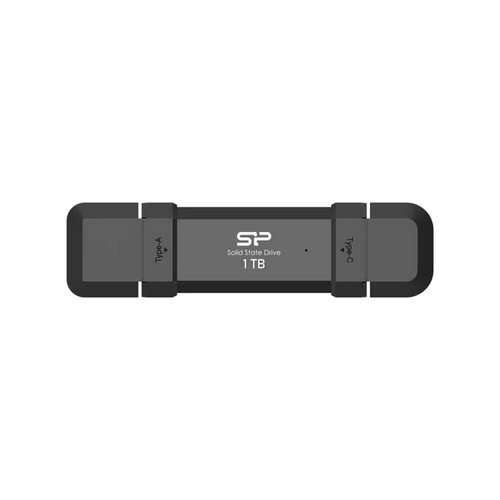 SSD portabil Silicon Power DS72, 1TB, USB-A/USB-C, Black