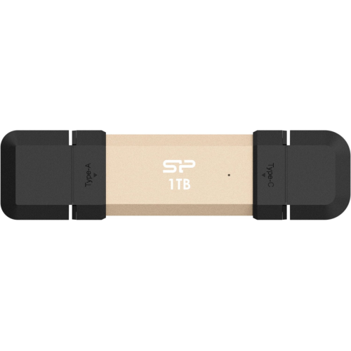 SSD portabil Silicon Power DS72, 1TB, USB-C/A, Gold