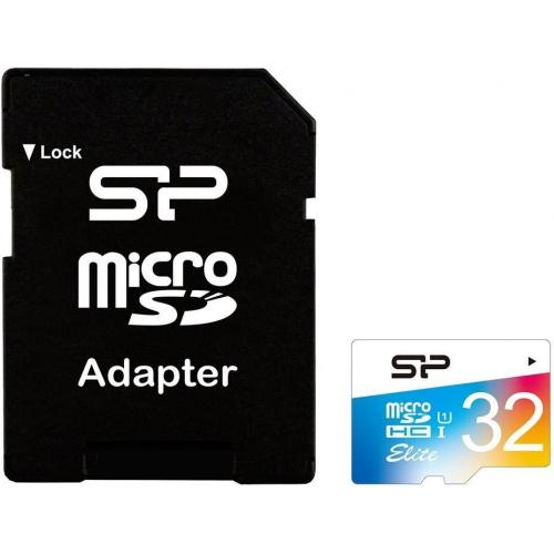 Memory Card microSDHC Silicon Power Elite 32GB, Class 10, UHS-I U1 + Adaptor SD