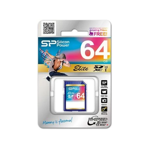 Memory Card microSDXC Silicon Power Elite 64GB, Class 10, UHS-I, V10