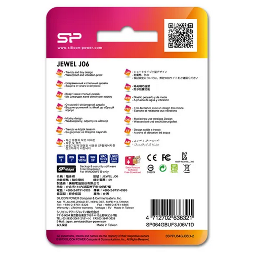 Stick memorie Silicon Power J06 64GB, USB-A 3.0, Blue