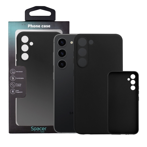 Protectie pentru spate Spacer SPPC-SM-GX-S23P-TPU pentru Samsung Galaxy S23 Plus, Black