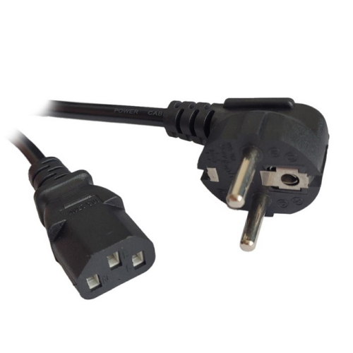 Cablu alimentare Spacer SPPW-SCHK-C13-10A-1.8, Shucko - C13, 1.8 m, Black