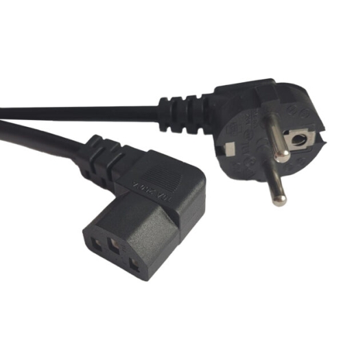 Cablu alimentare Spacer, Schuko male - C13 female, 1.80 m, Black