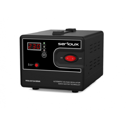 Stabilizator tensiune Serioux SRXA-SV124-500VA, 500VA, 1x Schuko