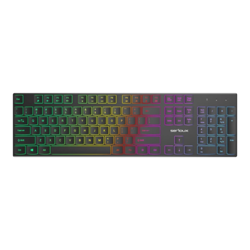 Tastatura Serioux SRXK-SKB709RGB, RGB LED, USB, Black