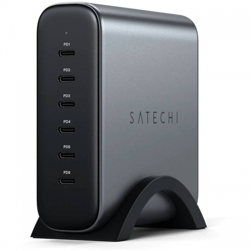 Incarcator retea Satechi ST-C200GM-EU, 6 x USB-C, 200W, Gray