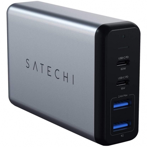 Incarcator Satechi ST-MC2TCAM, 2 x USB-C, 2 x USB, 75W, Space Gray