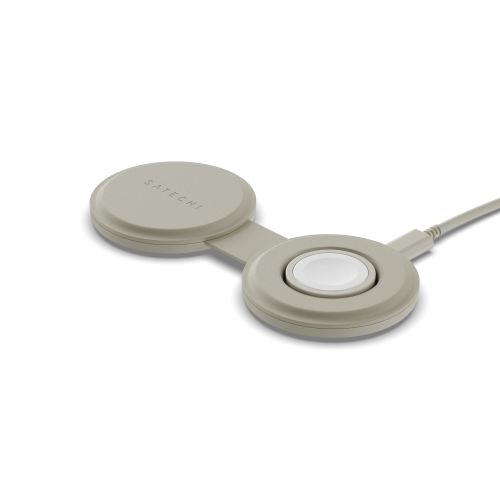Incarcator wireless Satechi OntheGo 2-in-1, 1 x USB-C, 15 W, Sand