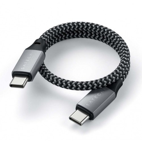 Cablu de date Satechi ST-TCC10M, USB-C male - USB male, 0.25m, Gray