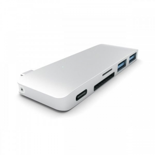 Hub USB Satechi ST-TCUPM, 2 x USB 3.2 gen 1, 1 x USB-C, 1 x MicroSD/SD, Silver