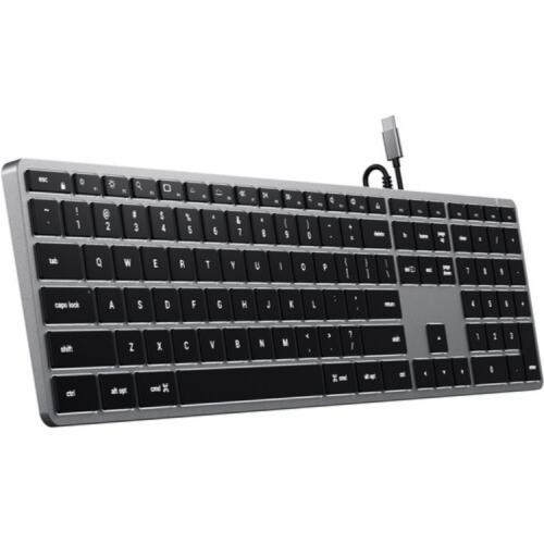 Tastatura Satechi Slim W3, Layout US, USB-C, Space Grey
