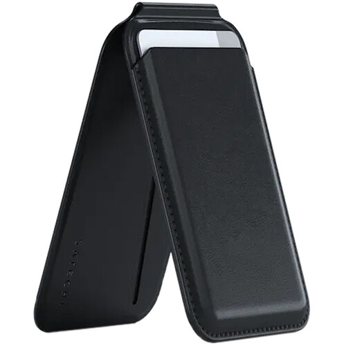 Stand Satechi Vegan-Leather Magnetic Wallet, Black