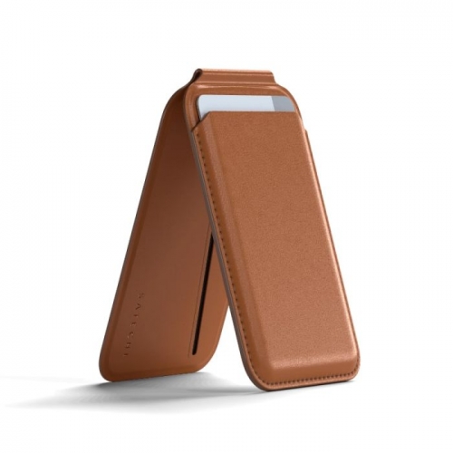 Stand Satechi Vegan-Leather Magnetic Wallet, Brown